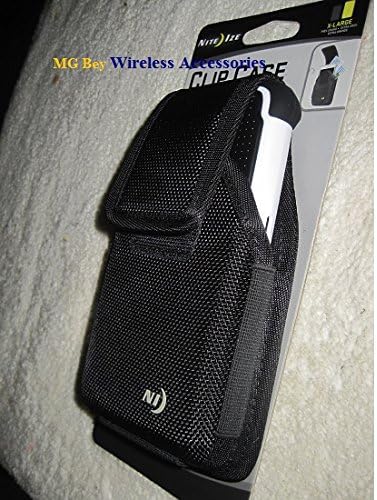 Nite Ize Sert Kabuk Genişletilmiş Dikey Ağır Sağlam X-large Siyah Kılıf Kılıfı dayanıklı W/Sabit Kemer Klipsi, Motorola Play