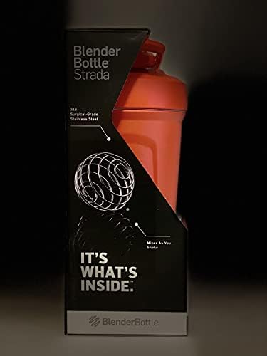 BlenderBottle Strada 24-ons (710 ml Kapasite) - Yalıtımlı Paslanmaz Çelik Protein Çalkalayıcı Şişesi-Kırmızı ve Mavi Combo