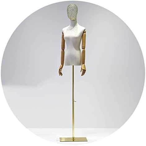 XCTLZG Kadın Manken Torso Vücut, Elbise Formu Büstleri ile Arms ve Metal Tel Kafa için Giyim Takım Elbise Ekran, 140 205 cm