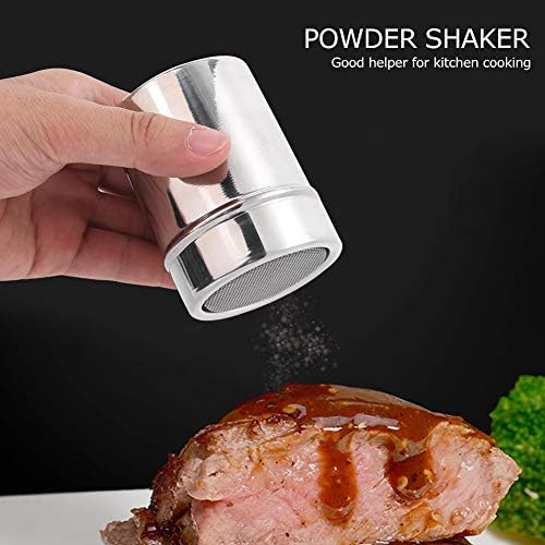 Baharat Shaker, Uygun Paslanmaz Çelik Toz Şeker Shaker Baharat Kavanoz Toz Shaker ile İnce Örgü için BARBEKÜ için Mutfak
