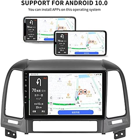 RUİRUİY Araç Navigasyon, WiFi Bluetooth 4.0 9in Araba GPS Navigator Araç Elektroniği Araba Aksesuarları Hyundai Santa Fe IX45
