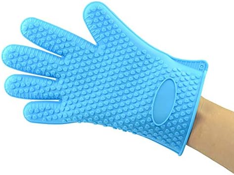 AKOAK 1 Count Solid-Color Heart-Shaped Silicone Gloves, Pişirme/Barbekü / Fırın Eldivenleri, Kalın, Su geçirmez, Kaymaz, Isıya