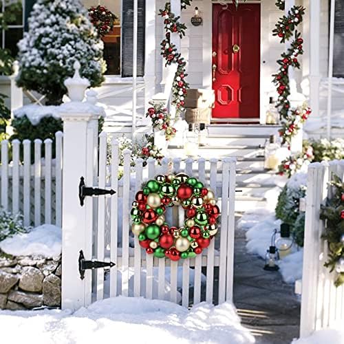 Noel Topu Çelenk 13 Noel Çelenkler Süsler Glitter Kalınlaşmak Kırılmaz Çelenk Dekorasyon için Kapı Duvar Mantel Tatil Parti