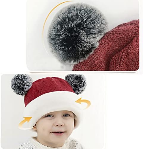 Yürüyor Çocuk Kış Şapka Eşarp Set Bebek Kız Erkek Polar Astarlı Bere Kar Şapka Hood