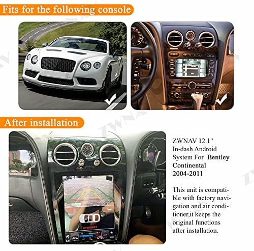 ZWNAV Bir din Android 11 Tesla Android Araba Stereo Bentley Continental 2004-2011 için, araba GPS Navigasyon Kafa Ünitesi,