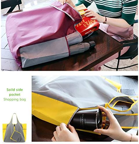 Yeniden kullanılabilir Alışveriş Naylon Bez Kılıf Hediye Çantaları, Katlanabilir Naylon Hafif Kompakt Bakkal Alışveriş Saklama