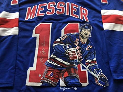 Mark Messier imzalı imzalı jersey New York Rangers Steiner El Boyalı