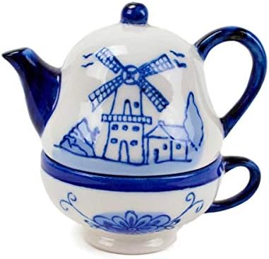 Özü Avrupa Hediyeler E. H. G Seramik Delft Renkli Çay Bardağı ve Pot Tahsil Tuz ve Biber Çalkalayıcılar E. H. G tarafından