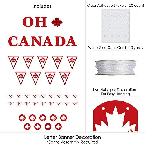 Büyük Mutluluk Noktası Kanada Günü-Kanada Parti Mektubu Afiş Dekorasyonu-36 Afiş Kesimi ve Oh Kanada Afiş Harfleri