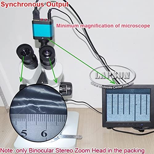GUOSHUCHE 7X-45X Simul-odak Senkron Trinoküler Sanayi Muayene Zoom Stereo Mikroskop Başkanı Bölüm Destek C-Mount Kamera için