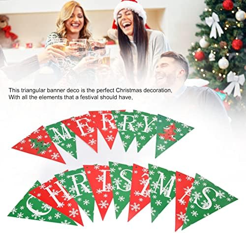 Meiyya Flama Bayrakları, Düğün için Noel Partisi için Festival Dekorları için Kırmızı Yeşil Bannner Premium Malzeme