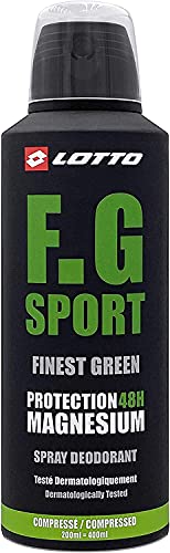FragranceFromParis Lotto En iyi Yeşil Sprey Deodorant Antiperspirant 400ML Adam 48 saat için sıkıştırılmış