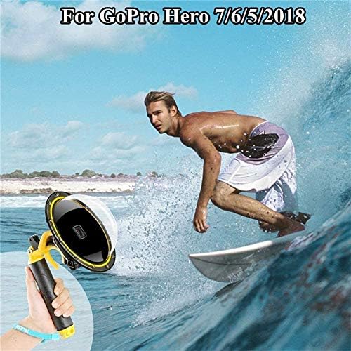 Dome Port için GoPro Hero 7 Hero 6 Hero 5 Siyah Hero 2018, GoPro Dome ile Su Geçirmez Dalış Konut Case Yüzer El Kavrama ve