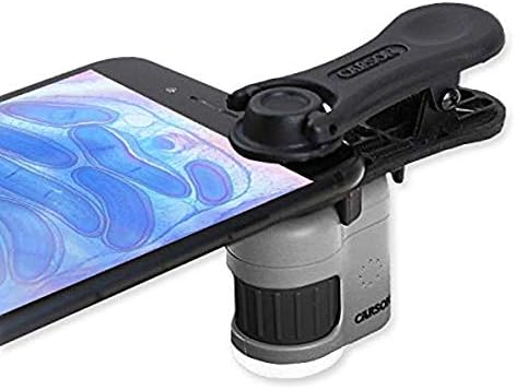 Carson MicroMini 20x LED Işıklı Cep Mikroskobu ve Dahili UV ve LED El Feneri ile MicroMini 20x LED Işıklı Cep Mikroskobu-Mavi