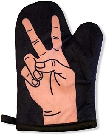 Çılgın Köpek T-Shirt Barış Işareti Fırın Eldiveni Komik Birlik Pişirme Grafik Mutfak Aksesuarları (Fırın Eldiveni)