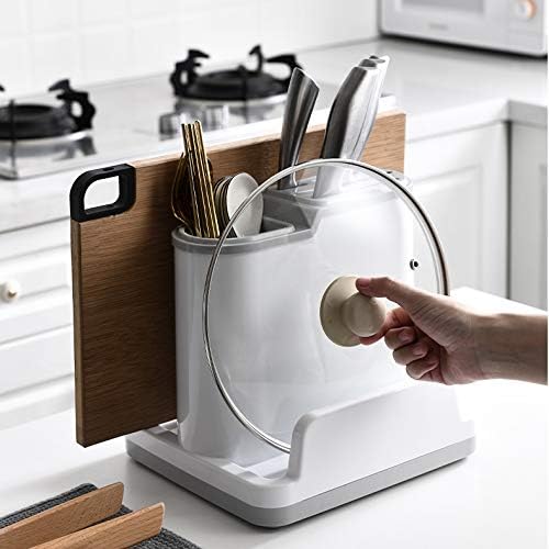 PDGJG mutfak düzenleyici tencere kapağı rafı Plastik Kaşık Tutucu tencere kapağı rafı pişirme bulaşıklık tava kapağı Standı