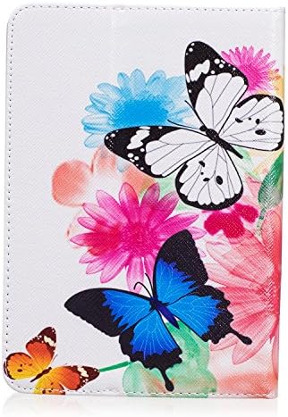 Herzzer Flip Deri Kılıf için Kindle Paperwhite 1/2/3, Retro Pretty [Kelebek Çiçek Tasarım] PU Deri Cüzdan Çanta Folio Akıllı