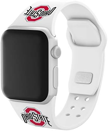 AFİNİTE BANTLARI Ohio State Buckeyes Silikon Spor saat kayışı Apple Watch ile Uyumlu (42/44 / 45mm-Siyah)