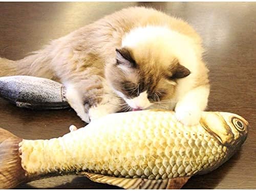 Kedi Oyuncak Pet Oyuncak Balık Kedi Yastık Kırmızı Balığı Balık Kedi Oyuncaklar Interaktif Yumuşak Peluş Kedi Oyuncaklar ıçin