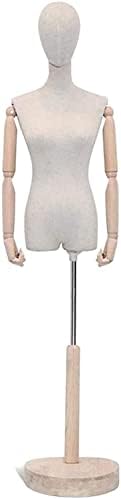 Manken Torso Vücut Profesyonel Kadın Manken Torso Vücut Elbise Formu ile Arms ve Kafa için Giyim Elbise Takı Mağaza Ekran İstikrarlı