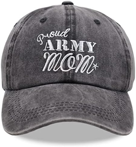Gurur Ordu Anne Anne Şapka beyzbol şapkası Yıkanmış Denim Pamuk Ayarlanabilir Şapka Baba Şapka anneler Günü için Büyük Hediye
