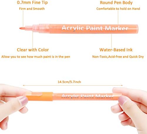 Akrilik Boya İşaretleyiciler Kalemler 24 Renkler 0.7 mm Güzel İpucu Su Bazlı Mürekkep Sanat İşaretleyiciler Sanat Öğrencileri