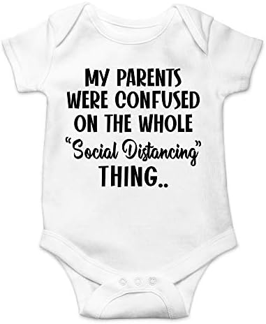 Ailem Sosyal Mesafeyi Korumadı-Alaycı Kıyafet-Sevimli Bebek Tek Parça Bebek Bodysuit