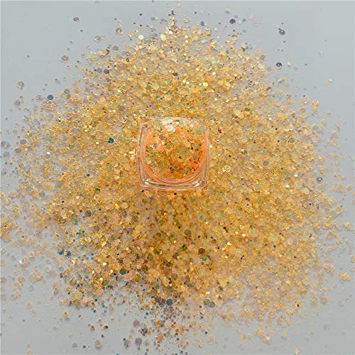 10g Yüksek Sparkle Yanardöner Tıknaz Karışımları Glitter Opal Sequins Tırnak Glitter Paillettes Eo Dostu PET Pul Çivi Sanat