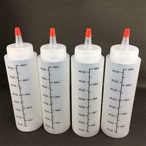 4 Adet Pratik Yağ Ölçeği Sıvı Üst Kapağı Plastik Sıkmak Sprey Şişe Kapasitesi Sıkmak Dağıtım Şişe (450 ml)
