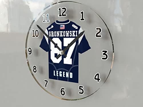 R Gronkowski 87 New England Jersey Temalı Duvar Saati-Futbol Efsaneleri Baskısı !!