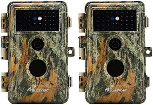2-Pack Açık Camo Hiçbir Kızdırma Oyunu ve Geyik Trail Kameralar Gece Görüş 24MP 1296 P MP4 Video Avcılık Yaban Hayatı ve Ev