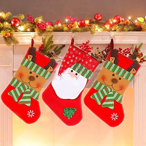 TROPİCALTREE Noel Stocking, Büyük Boy 18 Chrismas Dekorasyon, Çocuklar için Goodie Çanta (Ren Geyiği)