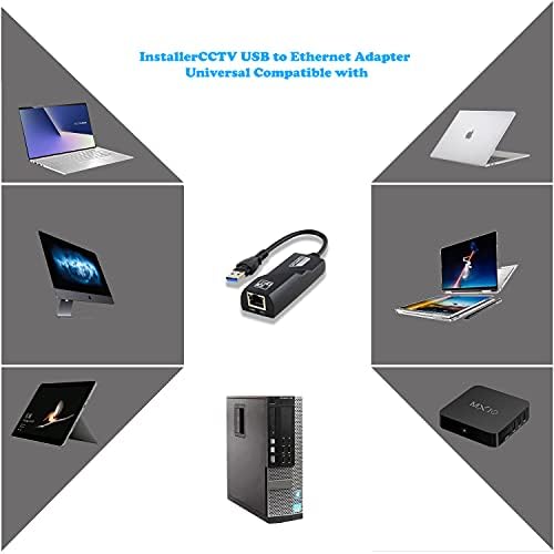 InstallerCCTV USB'den Ethernet Adaptörüne 3.0, USB Bağlantı Noktasına sahip Bilgisayara ağ bağlantısı ekler, MacBook, iMac