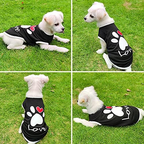 Brocarp Köpek Gömlek Köpek Yelek, 2 Paket Pet Giysi Doggy Tshirt Kostüm, köpek Kıyafeti için Küçük Ekstra Küçük Orta Büyük