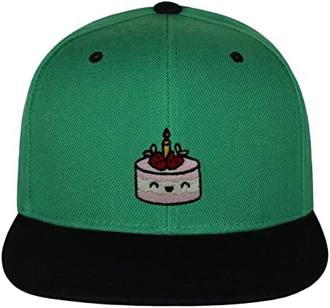 JPAK Kek Snapback Şapka İşlemeli Beyzbol 2 Ton Kap Doğum Günü Foodie