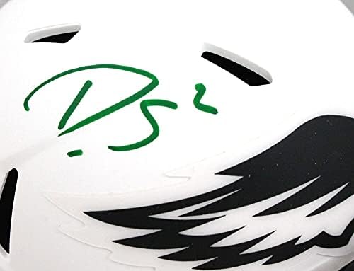 Darius Slay İmzalı Philadelphia Eagles Ay Hızı Mini Kaskı-Beckett Green