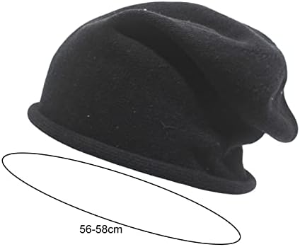 Tuelaly Siyah Bere Şapka Erkekler Kadınlar ıçin, kış Kaşmir Örme Hımbıl Bere Ince Kaput Kap Yumuşak kayak şapkası Sıkı Sıcak