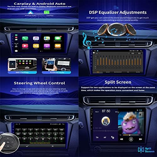 WDXSFR Araba Radyo Multimedya MP5 Çalar 9 İnç Çift Din Dokunmatik Araba Stereo ile Yedekleme Kamera GPS FM Alıcı için Mitsubishi