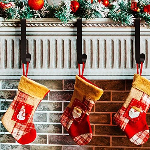 ADXCO Paketi 6 Noel Stocking Tutucu Mantel Stocking Askı Şömine Stocking Hooks Metal Noel Çorap Klip Emniyet Asmak Kavrama