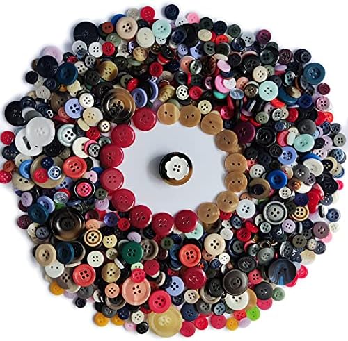 El Sanatları için Kovolala Düğmeleri 900-1200 ADET Karışık Karışık Renk Reçine Düğmeleri 2 ve 4 Delik Yuvarlak Dikiş için Zanaat