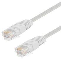 L-COML-COM TRD855FLAT-WHT-2-Ethernet Kablosu, Cat5e, 610 mm, 24, RJ45 Fişten RJ45 Fişe, Beyaz (10'lu Paket)