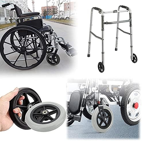 LİGUOYİ Ön Tekerlekli Sandalye Tekerleği 2 Adet Tekerlekli Sandalye Tekeri Tekerlekleri 5/16 İnç Gövde Çapı, 6 7 8 Tekerlekli
