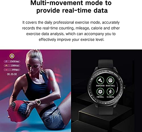 Akıllı saat, Spor Izci ile nabız monitörü, Etkinlik Izci Pedometre, 1.28 İnç Renkli Ekran Adım Sayacı Smartwatch, IP67 Su Geçirmez
