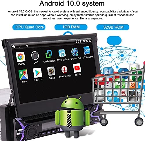 Bluetooth Radyo için Araba Tek Din Dokunmatik Araba Stereo Carplay Stereo Android Oto GPS Nav Android 10 7 İnç Otomatik Olarak