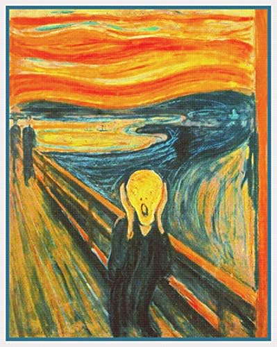 Edvard Munch'un Çığlığı İğneli Çapraz Dikiş Desenini Saydı