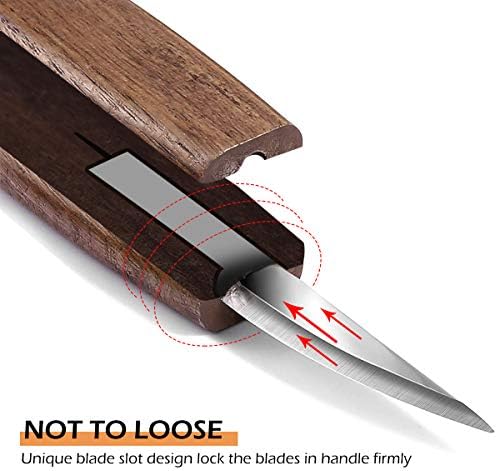 Homemari Ahşap Oyma Araçları Set Heykel Marangoz Uzmanları Profesyoneller Bıçaklar Dahil Ahşap Oyma Bıçağı, Kanca Bıçak, Whittling