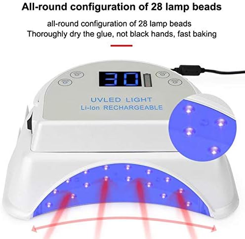 YILIAN Yüksek Güç 64 W Akülü UV LED Tırnak Lambası Akıllı Sensör Tırnak Kurutucu Makinesi Şarj Edilebilir Taşınabilir Tırnak