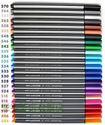 CHENGYIDA Fineliner Kalemler 24 Çeşitli Renkler Paketi 0.4 mm İpucu Renkli Ince Ince Marco, Pinkrise Ofis Renkli Fineliner