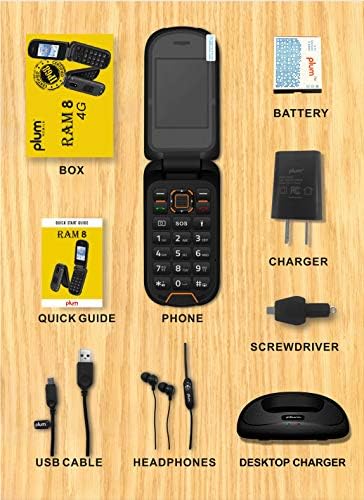 Erik Sağlam Flip Telefon 4G GSM Kilidi Su Geçirmez Darbeye Dayanıklı IP68 Askeri Sınıf - Sadece uluslararası kullanım için
