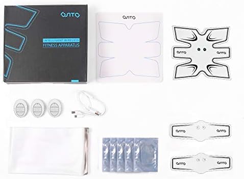 OSITO EMS Kas Toner ABS Stimülatörü Şarj Edilebilir Abs Eğitmen Karın Kas Toner Elektronik Tonlama Kemerler ile 10 Yedek Jel